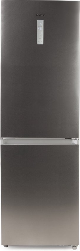 Koelvriescombinatie DOMO DO91334C 338L inox No Frost energiezuinig C 35dB LED-display 3 lades