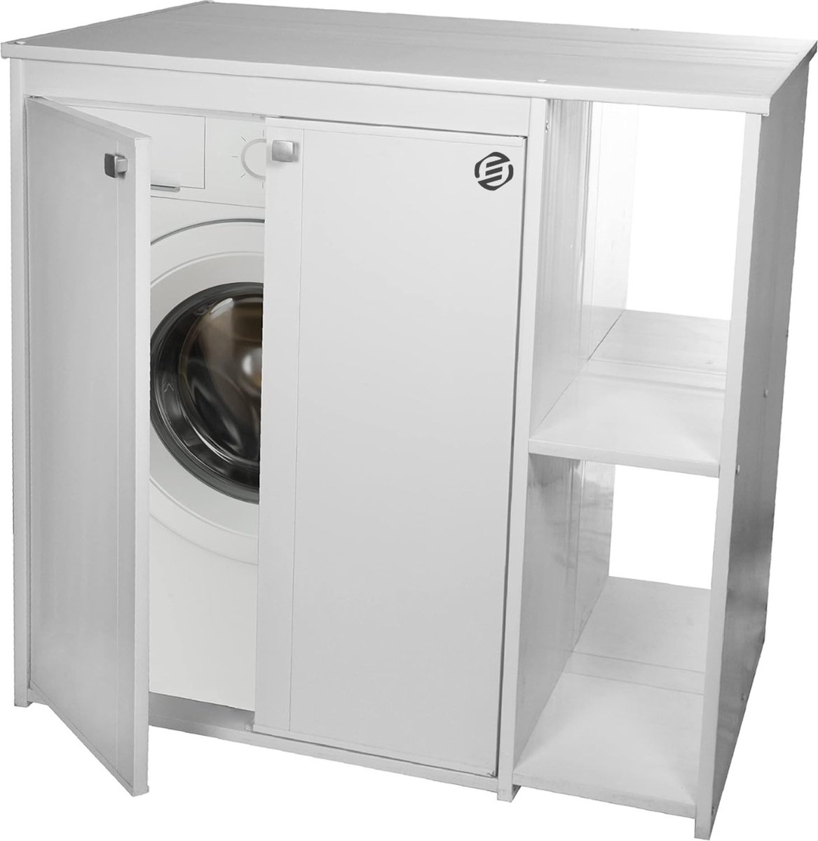 Equivera Wasmachine Ombouw - Wasmachine Kast - Wasmachine Opbouwmeubel - Wasmachine Meubel - Wasmachinekast