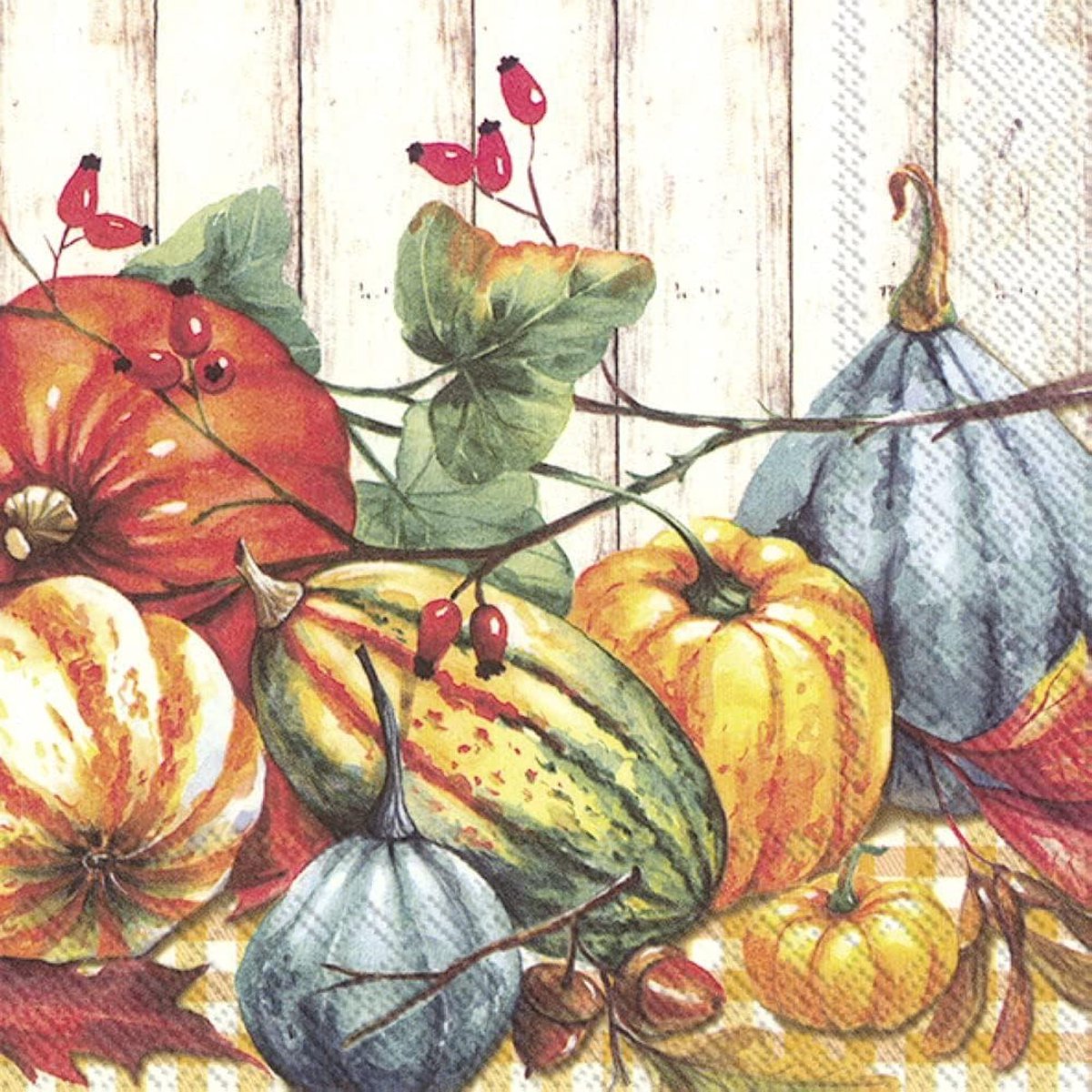 Servetten "Country Pumpkins" 33x33 cm