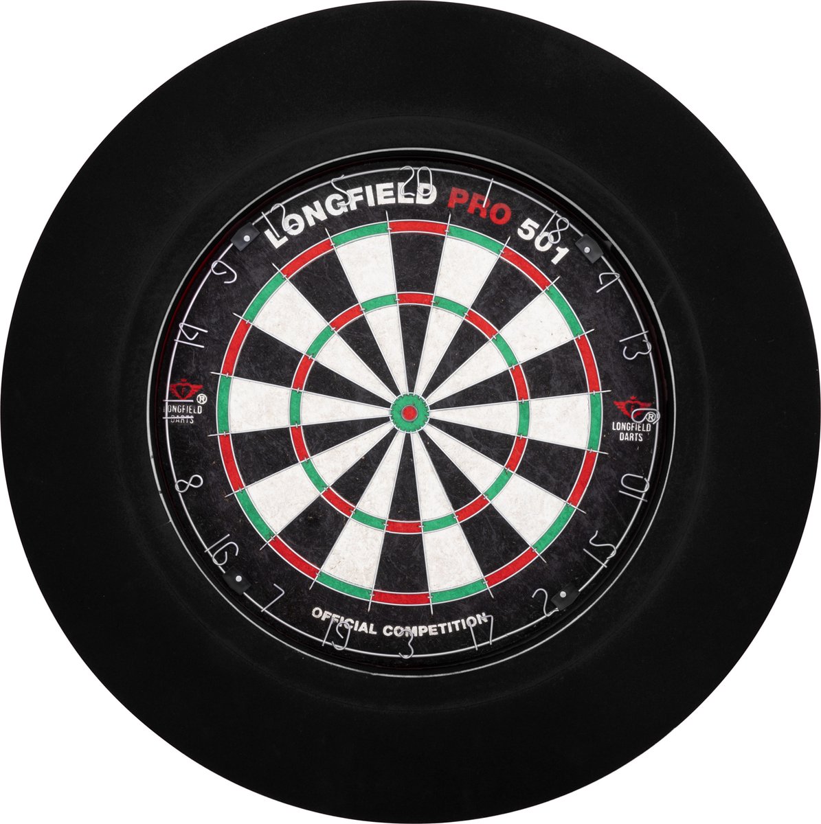 LED Dartbord Surround Zwart - Dartbord Verlichting met 90 LEDs - 3 cm Dikke Beschermring - Muurbescherming voor Darten - Longfield