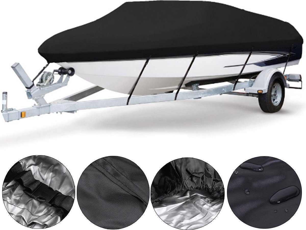 SONNENH Universele Boothoes Beschermhoes - 210D Polyester - Waterdicht - UV-bestendig - Voor Boten van 20-22 ft