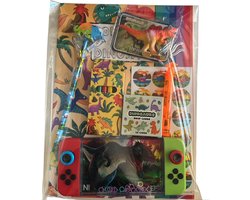 Vakantiepakket / cadeaupakket dino's / dinosaurus / jongen 7-delig / autoreizen, pretpakket kinderen, verjaardagspakket, sinterlaas cadeau, kerstcadeau