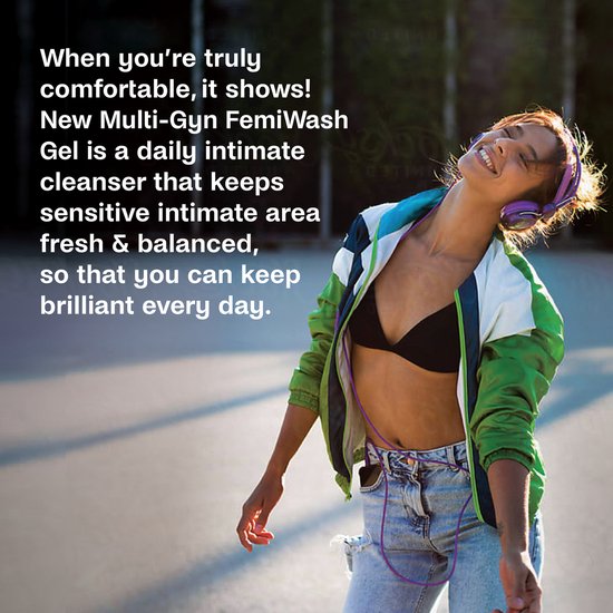Multi-Gyn FemiWash Gel 220 ml - Intieme Wasgel voor dagelijkse Intieme Hygiene, mild en zeepvrij voor een optimale Vaginale gezondheid, geschikt voor gevoelige huid, Dermatologisch en Gynaecologisch getest