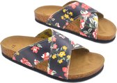 GOBY - Fleurs - Slippers - Sandales pour femmes - Haute qualité - Fait main - Taille 38