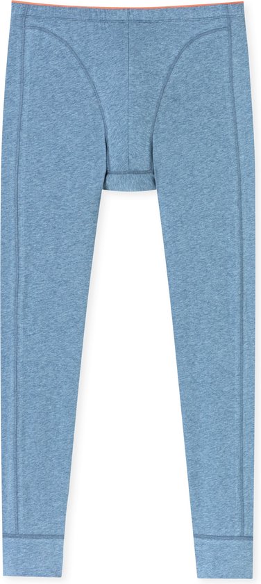 SCHIESSER Mix Relax lounge broek, lange pijpen zonder boord, dun, blauw
