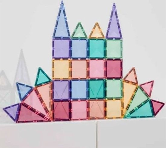 CONNETIX - Magnetisch Tegels - Pastel Miniverpakking - 32 Stuks - Magnetisch Speelgoed