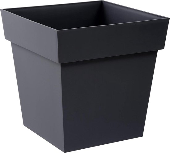 Vaso Alto EDA Plastiques Toscana, Grigio Antracite – Perfetto Per Il Tuo Giardino!