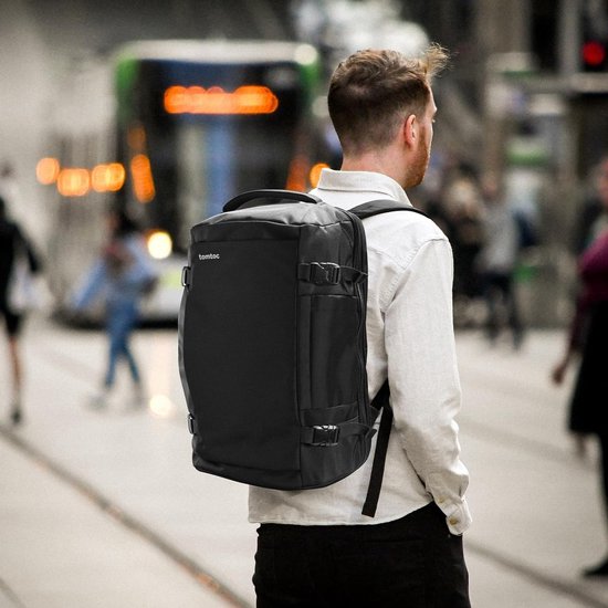 Inateck 38 liter reisrugzak, TSA-vriendelijke handbagage, rugzak voor dames en heren, laptoprugzak voor 17 inch laptop, vlieggoedgekeurd, waterafstotend, cabinerugzak met apart schoenenvak, zwart Inateck 38 liter reisrugzak, TSA-vriendelijke handbagage, rugzak voor dames en heren, laptoprugzak voor 17 inch laptop, vlieggoedgekeurd, waterafstotend, cabinerugzak met apart schoenenvak, zwart