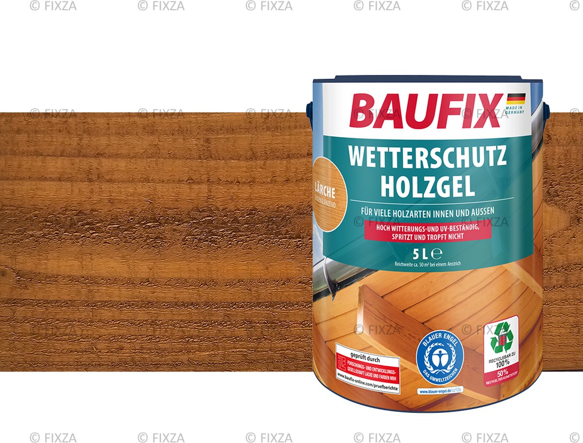 BAUFIX Houtbeschermende Gel- Beits lariks 5 Liter