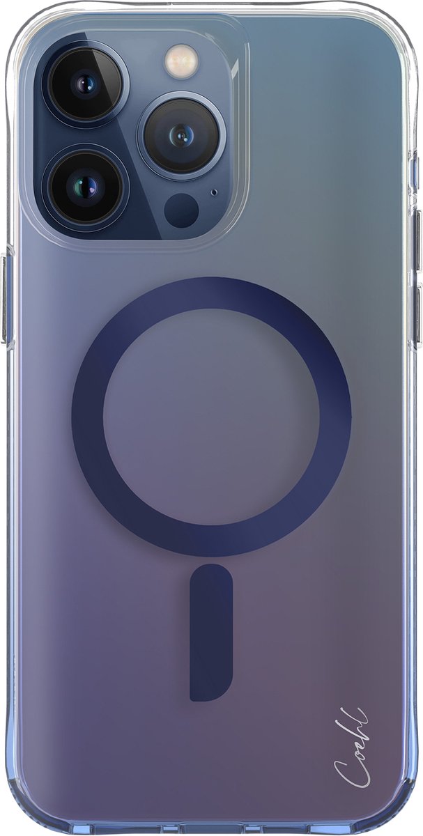 Coehl Hoesje Geschikt voor iPhone 15 Pro Hoesje - Coehl Dazze MagSafe Backcover - blauw