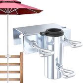 Bol.com 1stuks（Horizontaal）Paraplu klembeugel voor buiten - Parasolhouder van metaal - tafelklem voor tuinparasols met haken -... aanbieding