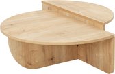 Podium Table basse | 100 % MÉLAMINÉ | Chêne saphir - Asir Group - Lots de tables basses 2-pièces - Brun - Panneaux de particules - Lots de tables basses 2-pièces