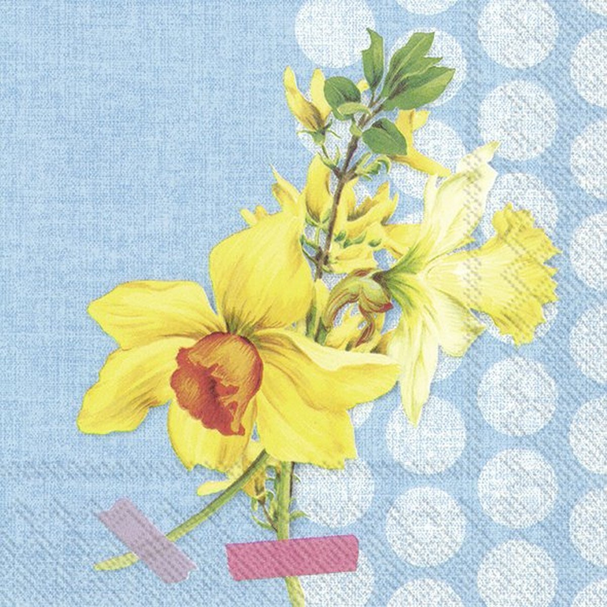 Servetten "Narzisse Blue" 33x33 cm