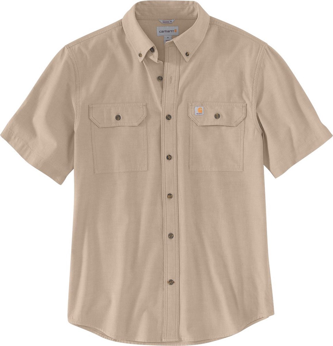 Carhartt Hemd Loose Chambray S/S Shirt Dark Tan Chambray-L Beige