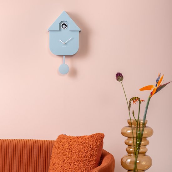 Karlsson Koekoeksklok Modern Cuckoo - Blauw - 8,5x21,5x41cm - Wandklok Modern