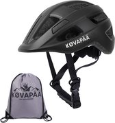 Køvapää® Lappi Fietshelm Kinderen - Zwart - Maat 52-56 cm - 5 jaar tot volwassen -S/M - Fietshelm Jongens - Fietshelm Meisjes - Fietshelm Kind
