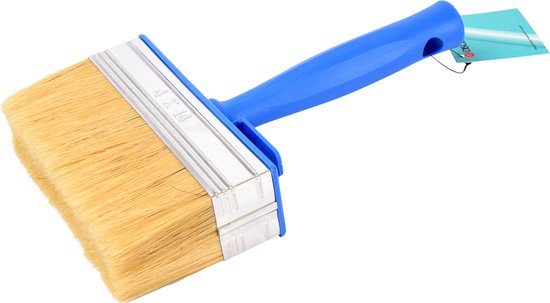 Blokkwast Blauw - Duurzame Kunststof Kwast Voor Muren, Plafonds, Vloeren en Meer - 1 Delige - 4x14x23cm - Geschikt Voor Watergedragen en Op Olie Gebaseerde Verf - Voor Professionele Resultaten