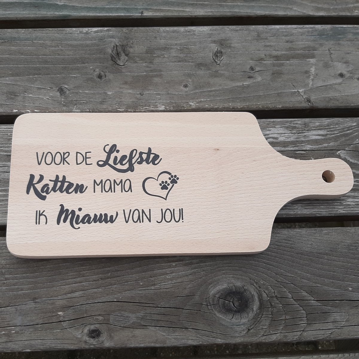 Borrelplank speciaal voor katten mama's - katten - poezen - kitten - baasjes