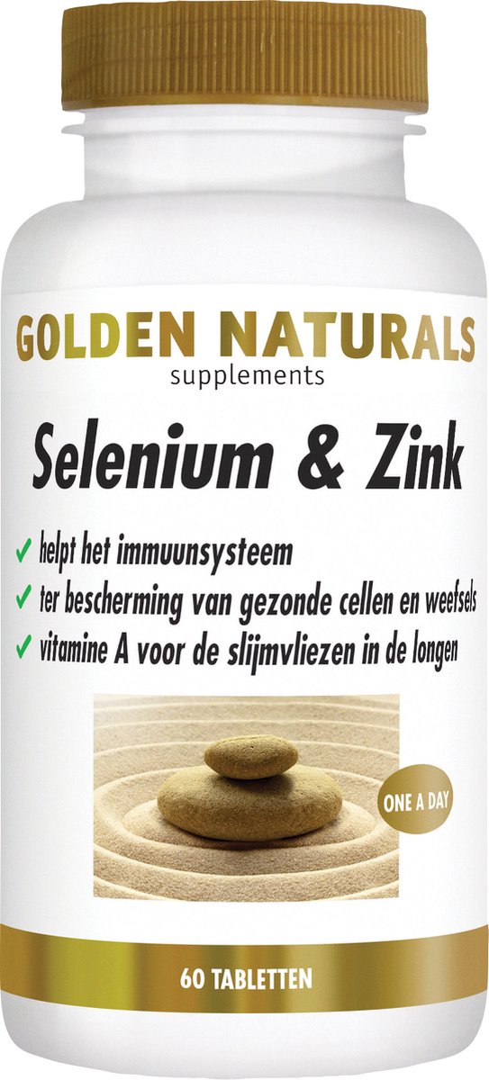 Goedkoopste Golden Naturals Selenium & Zink (60 veganistische tabletten
