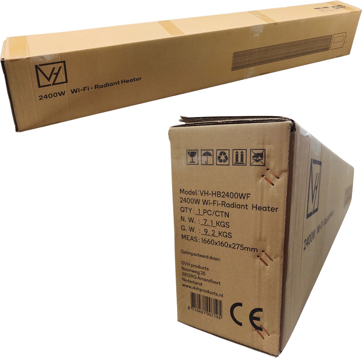 VH Terrasverwarmer - 2400 watt met wifi en app - Smart HeatBar Infrarood straler - Voor binnen en buiten - Serre verwarming - IP44 - Geen zichtbaar licht – foto 8