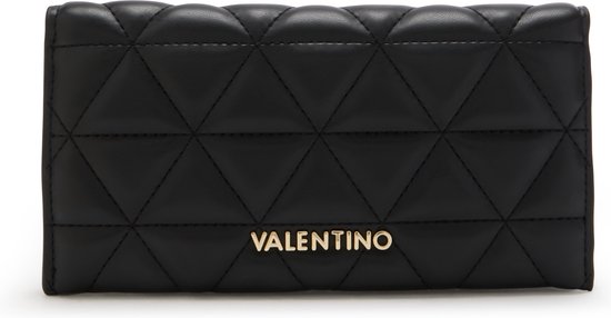 Sac De Soirée VALENTINO Carnaby - Noir - 18,5x11x3 Cm - Polyuréthane - Dragonne Amovible - Idéal Pour Soirées Élégantes