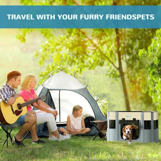 Koop MaxxPet Puppyren - Hondenbench - Hondenren- Puppyren Met 8 Kennelpanelen - Staal -80 X 60 Cm 210 Cm voor de beste prijs
