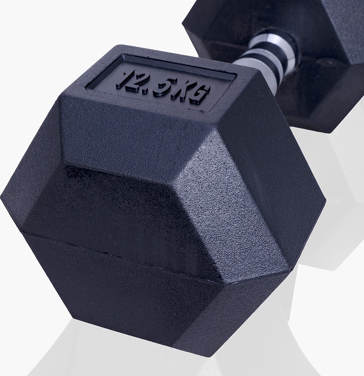 ForzaFit Hexagon Dumbbell 12.5 kg - Zwart - Rubber - Halter Gewicht voor Fitness – foto 4