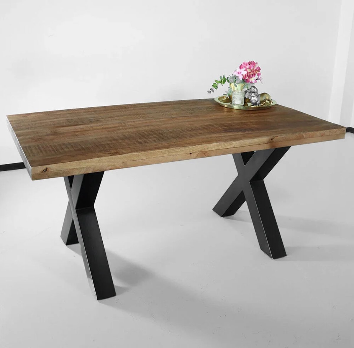 Tafel Walden Massief hout - Rechthoek ronde hoek