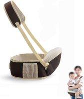Bol.com Newborn taille verstelbare ergonomische babydrager lichtgewicht met aparte schouder voor zuigelingen - bruin aanbieding