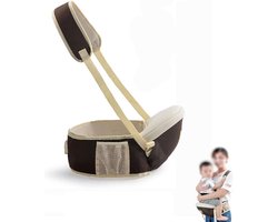 Newborn taille verstelbare ergonomische babydrager lichtgewicht met aparte schouder voor zuigelingen - bruin