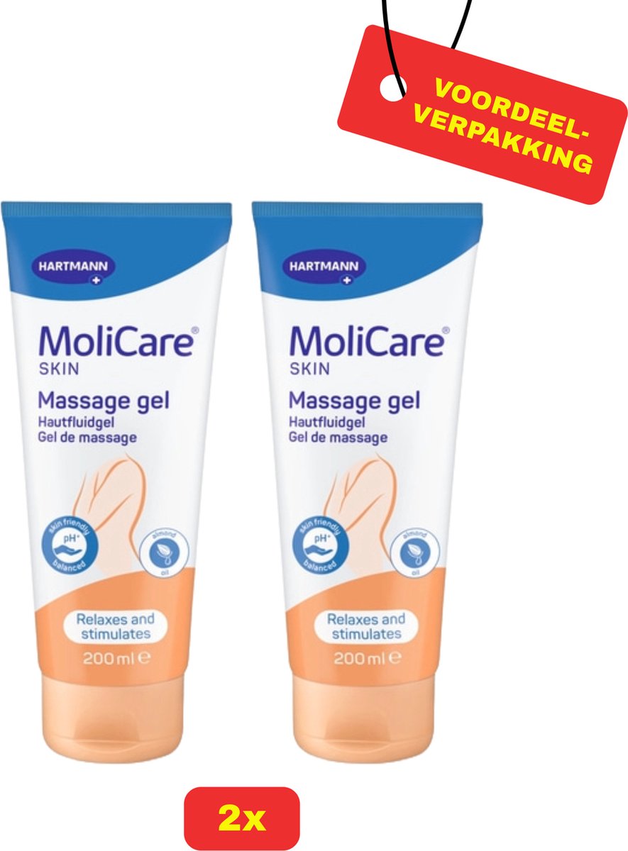 Goedkoopste 2X Molicare® Skin Massage Gel - 2 x 200ml - Voordeelverpakking!