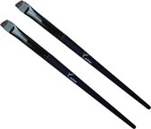 Cailean - Wimper & Wenkbrauw Verfpenseel - Schuine Brush - 2 Stuks - 14 cm - Verf Penseel - Wimperverzorging - Wenkbrauwverzoging - Wenkbrauw Kwast - Wimper Kwast - Wimperverf Penseel - Wenkbrauwverf Penseel - Make-up - Verfkwast - Beauty Tool