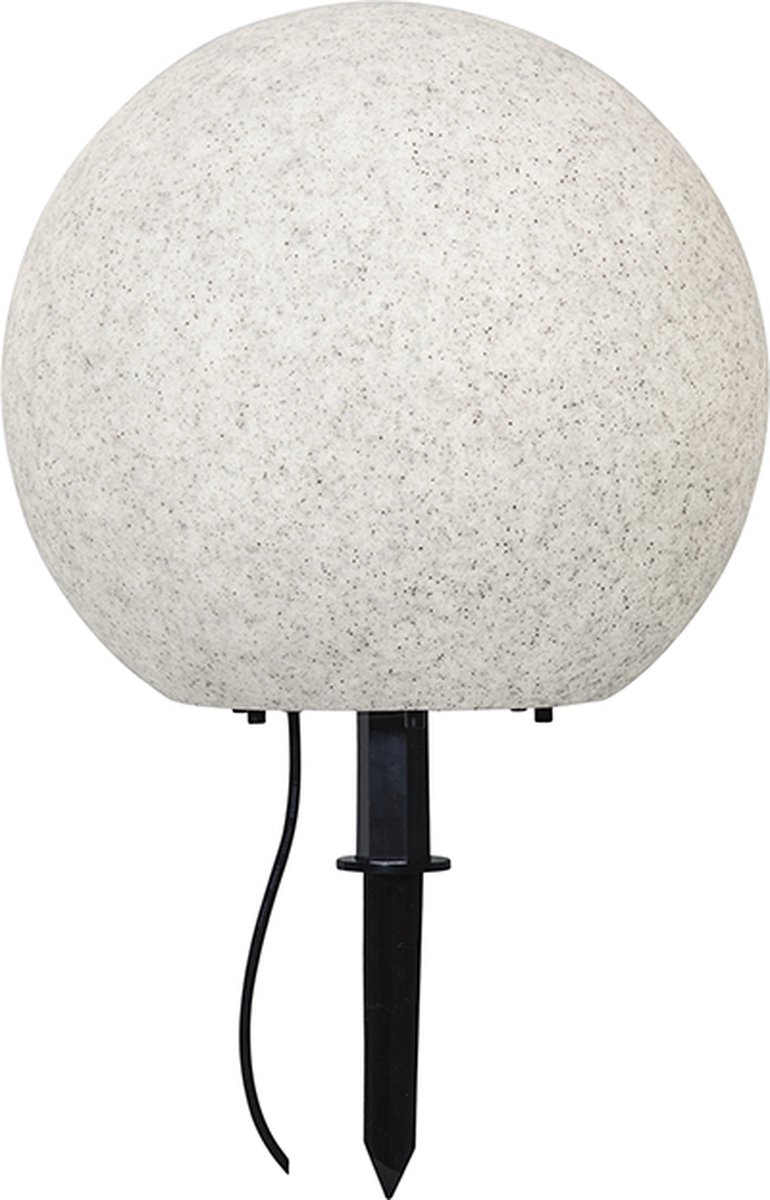 Star Trading buitendecoratie Steen, padlamp, globe, grijs, voor buitengebruik, 40 cm, E27, IP65