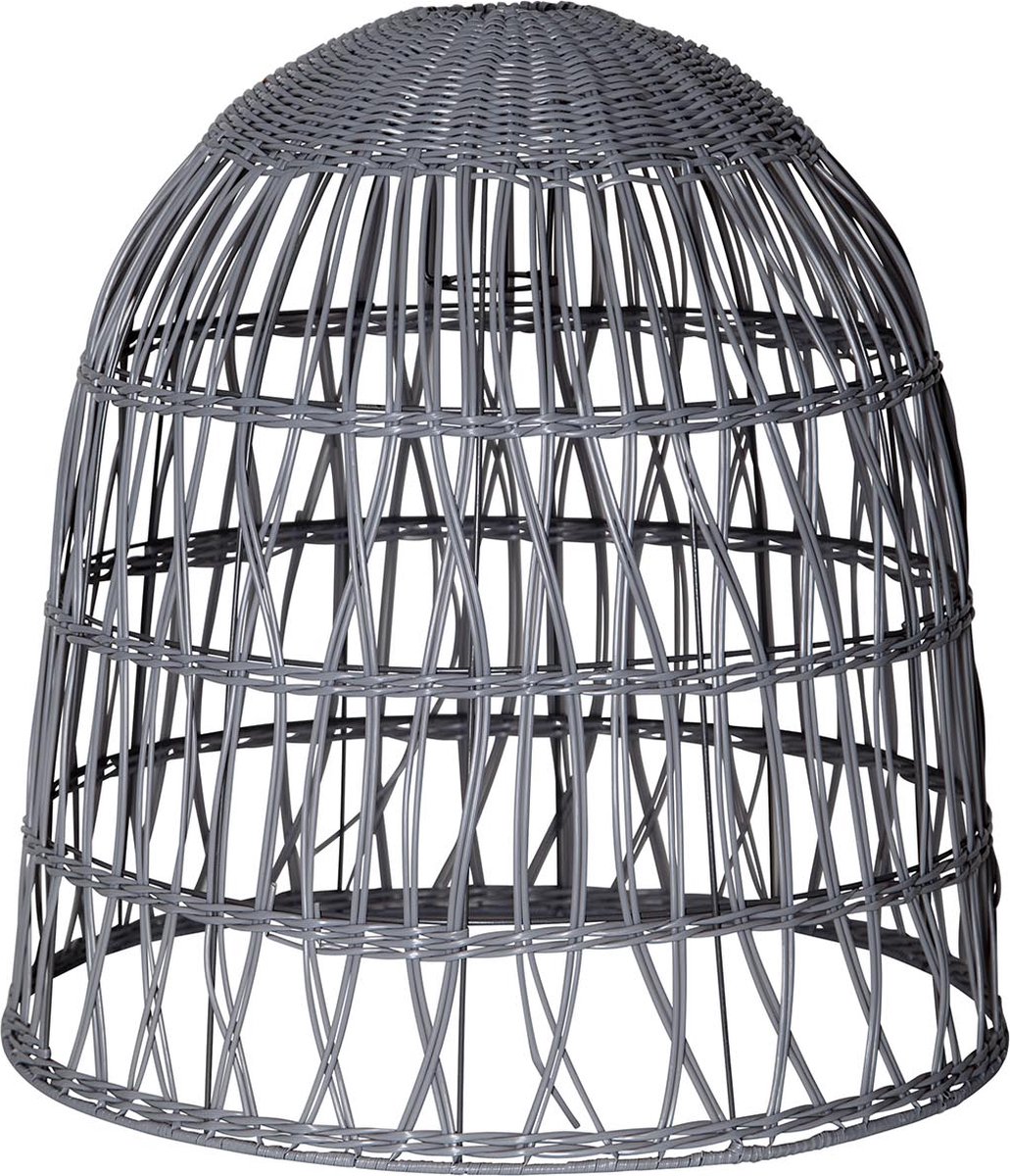 Star Trading lampenkap Knute, rotan, grijs, E27, buiten, 50 cm