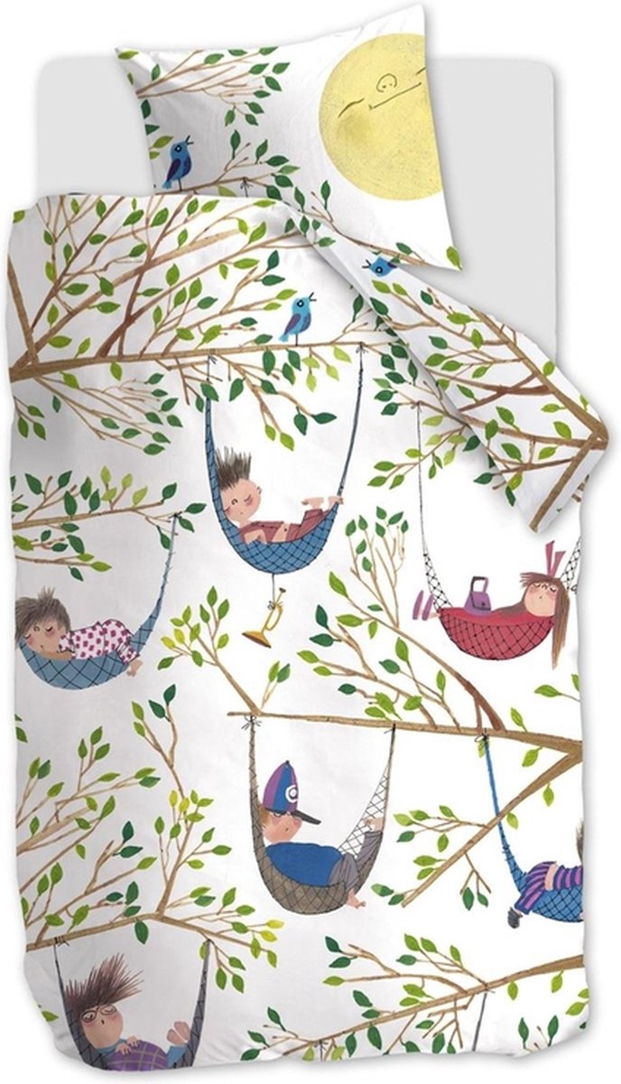 Beddinghouse x Fiep Amsterdam Hangmatjes dekbedovertrek - Eenpersoons - 140x200 - Multi