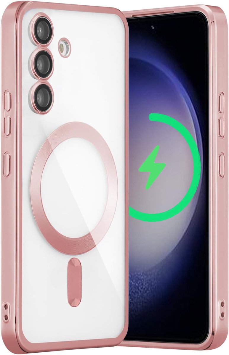 Hoesje Geschikt voor Samsung Galaxy S23 - Met magnetisch Ring hoesje - Arara backcover - Rosegoud
