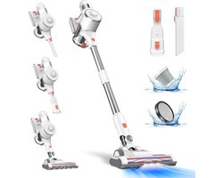 30KPa U10 Pro draadloze steelstofzuiger - krachtige 6-in-1 lichte stofzuiger voor hardhout tapijt huisdierhaar - oplaadbare batterij - toetsenbord auto wandreiniging