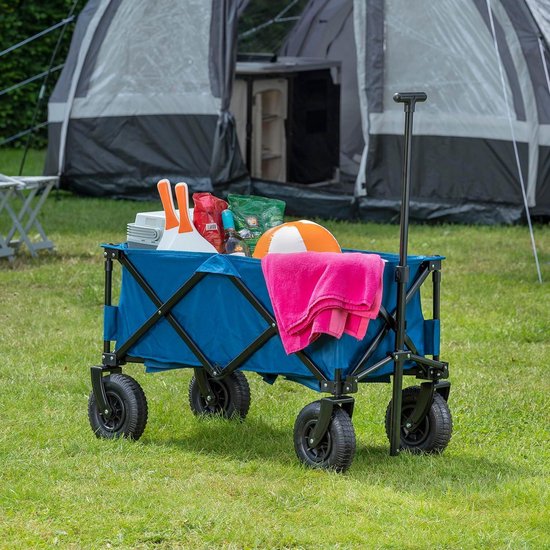 Opvouwbare handkar met luchtbanden - 103 L - tot 70 kg draagvermogen - Blauw van AREBOS — afbeelding 5