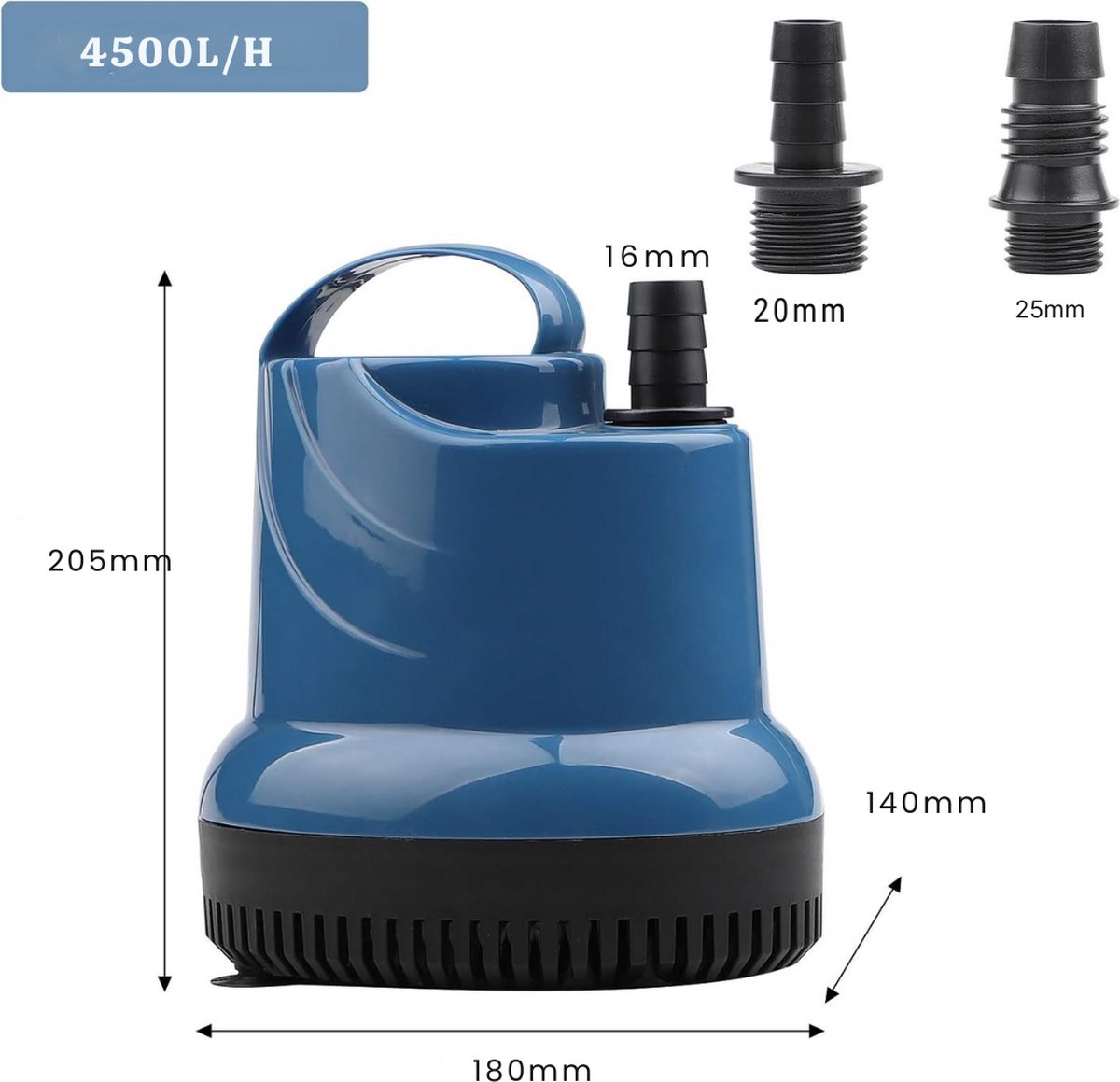 Dompelpomp, zeer stille mini-watercirculatiepomp met keramische as voor aquariumvijvertankfontein, 150 l/u SM-016 (EU 220 V