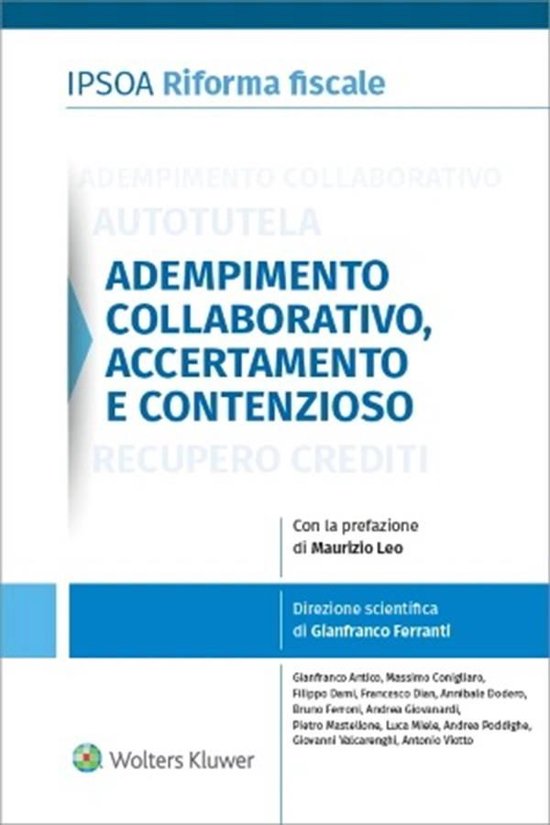 Adempimento collaborativo, accertamento e contenzioso - cover