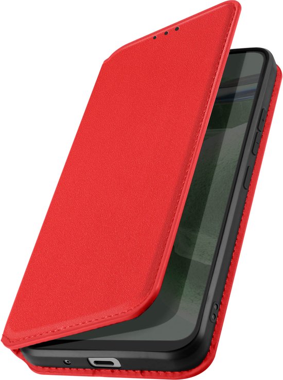 Coque Convient pour Samsung Galaxy S23 Flip Card Holder Video Support Rouge