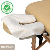 ZenGrowth® Disposable Hoofdsteunhoesjes – 100 stuks – Wit – Hypoallergeen – Bescherming voor de massagetafel – Hygiënisch
