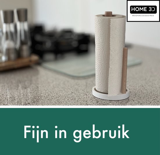 Home 3D - Porte-rouleau essuie-tout Wit - 25cm debout - Durable