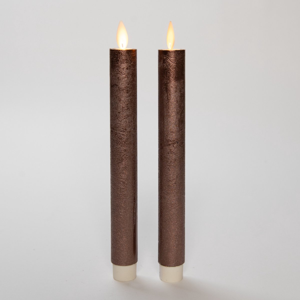 Anna's Collection LED dinerkaarsen - 2x st - brons - 23 cm - met afstandsbediening — cadeau in Wonen & Interieur - foto 3