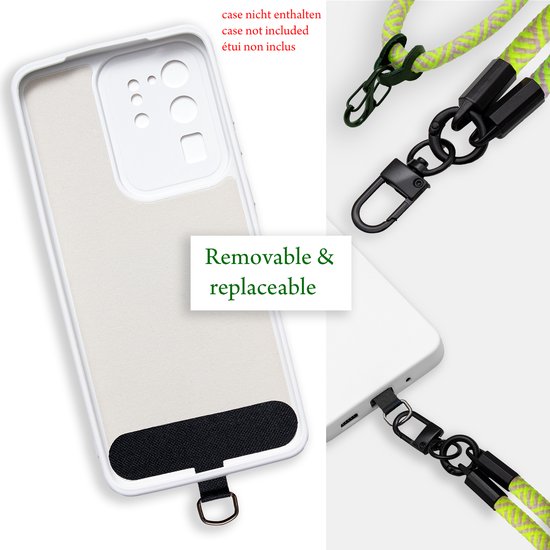 Chaîne de téléphone portable Cadorabo pour Google PIXEL 4A 5G en JAUNE - Étui pour téléphone portable avec cordon de sangle réglable à accrocher autour du cou