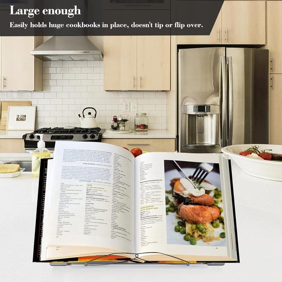 Boekenstandaard 4 Kleuren Boek Stand, Kookboek Document Houder for het lezen, verstelbaar en draagbaar Koken Bookstand for recept, leerboek, tablet Boekhouder (Color : Blue