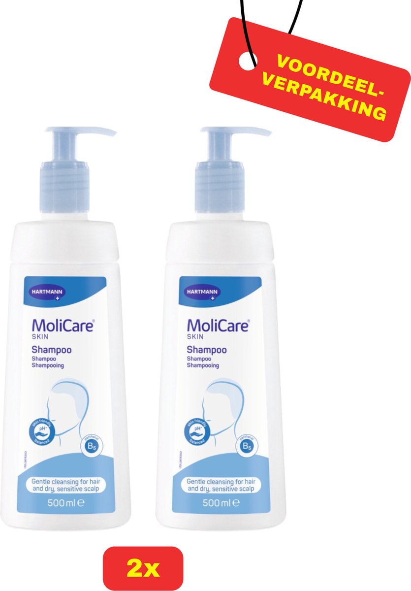 Goedkoopste 2X Skin Clean Shampoo Molicare® - 2 x 500ml - Voordeelverpakking!