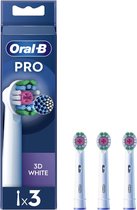 Bol.com Oral-B 3D White Pro - Opzetborstels met CleanMaximiser Technologie - 3 Stuks aanbieding
