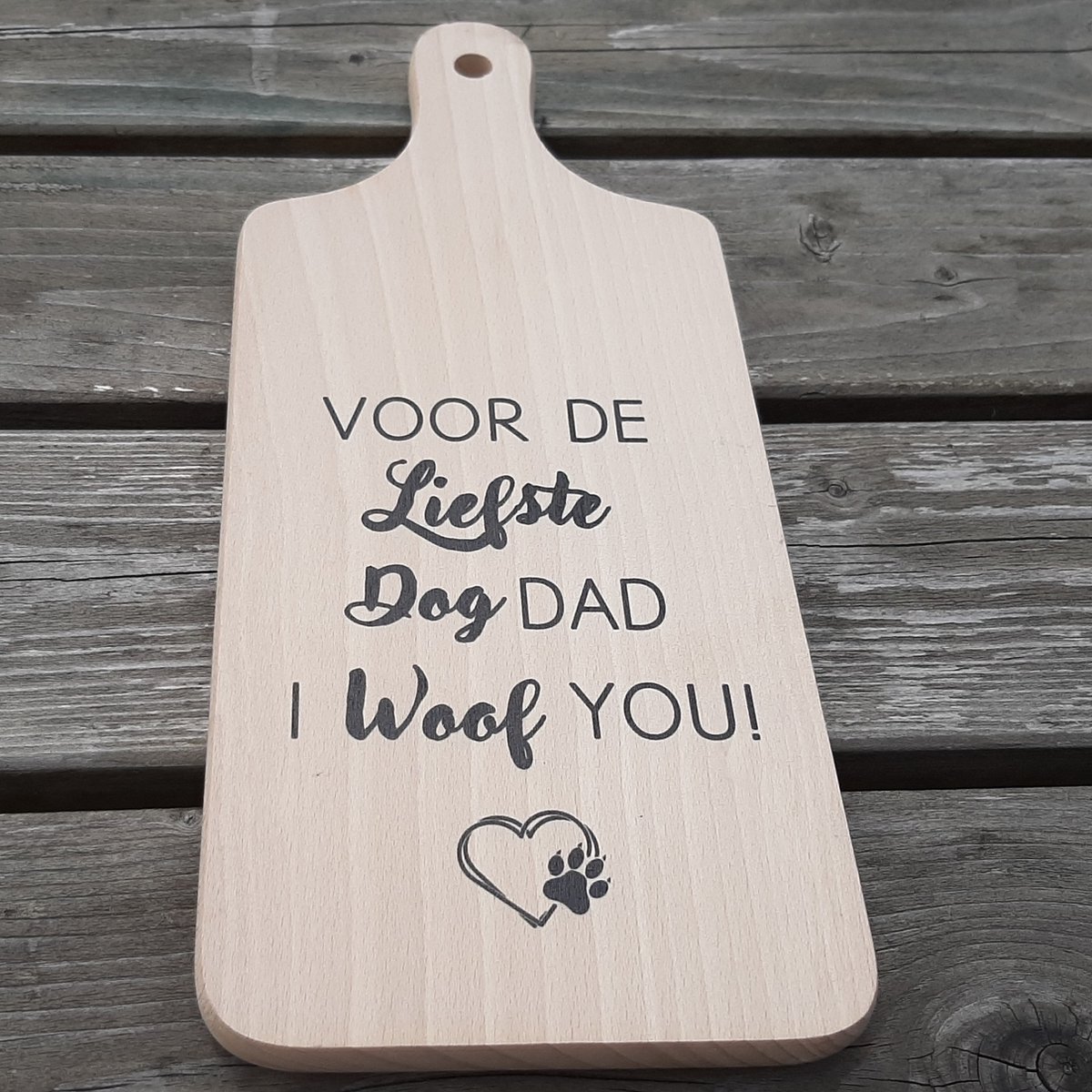 Borrelplank honden - Voor de liefste dog dad I woof you