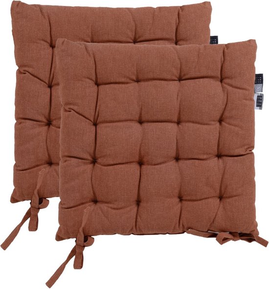 Lileno Home 1 x stoelkussen, turquoise, 40 x 40 x 6 cm, zitkussen voor tuin-, keuken- of eetkamerstoel, comfortabel, uv-bestendig, voor binnen en buiten, stoelkussen